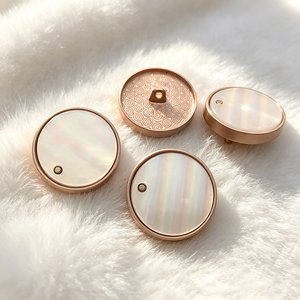 Custom Embossed Engraved Round Zinc Alloy <b>Buttons</b> Gloss High Polished Gold Brass Shank <b>Buttons</b> for Metal Craft DIY Projects - Product Image 2