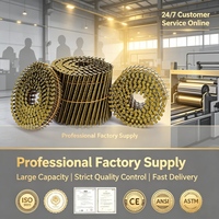 Clous et vis en provenance d'usine, clous en bobine à tige épaisse compatibles avec les pistolets à clous pneumatiques pour la fixation stable des palettes en bois et des meubles