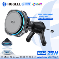 Support de chargeur de voiture sans fil magnétique QL2.2 25W à charge rapide avec refroidissement TEC et lumière LED pour Phone17 18 - Prix usine