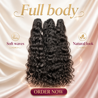 Lots de Cheveux Indiens Bruts Naturels 100% Vierge Remy, 16 Pouces, Cuticules Entièrement Alignées, Non Traités, Double Trame Faite à la Machine, Perm