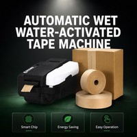 Dispensador Automático de Cinta de Papel Kraft Activada por Agua, Cortador de Cinta de Papel Kraft, Máquina de Cinta de Papel Kraft para Operación Continua y Estable