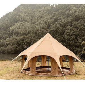 Tente de camping de luxe octogonale de style <span class=keywords><strong>yourte</strong></span>, quatre saisons, double étage, une chambre, grande protection contre la pluie et le soleil - Product Image 4