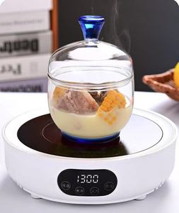 Bếp an toàn bát thủy tinh Pyrex Bộ đồ ăn handmade axit boric thủy tinh hấp bát với nắp - Product Image 4