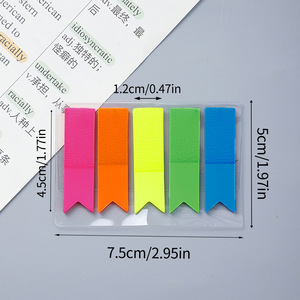 Steunkleur Huisdier Fluorescerend Papier Plakkerige Stickers Op Maat Gemaakte Kleur Zelfklevende Studententags Memo Pads Classificatie - Product Image 6