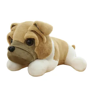 Yangzhou fabricante original novo nascer do sol atacado macio bonito pelúcia shar pei boneco de cachorro com pele enrugada rosto