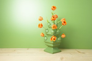 Vase décoratif en forme de tulipe mate, style pyramide, à trois niveaux, Vase de pagode, en <span class=keywords><strong>porcelaine</strong></span> - Product Image 5