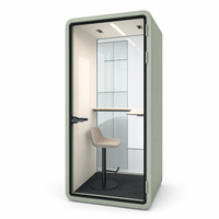 Cabine téléphonique insonorisée multifonctionnelle pour bureau, pod mobile, pod acoustique portable pour réunions, pod de travail silencieux pour intérieur