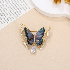Broche Borboleta Coreano Série Mori, Broche de Liga com Simulação Natural de Inseto, Alfinete de Lapela Versátil para Roupas com Libélula Elfo - Product Image 2