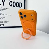 Groothandel gekleurde frosted magnetische telefoonhoesjes met onzichtbare ringhouders standaard Girly voor iPhone 17 16 Pro Max covers