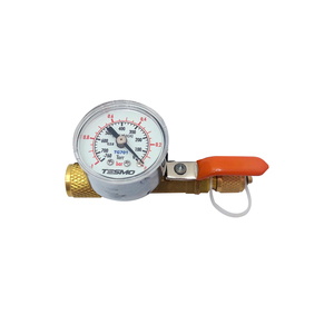 Tesmo Mini Vacuum <b>Gauge</b> TG701S Brass Steel Case Pressure Measurement Tool - Product Image 1