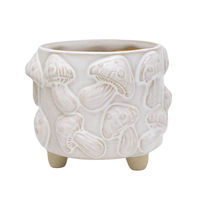Pot de fleurs en céramique jaune en gros, motif abeille en relief, pour plantes succulentes, support de plantes d'intérieur sur table, OEM/ODM
