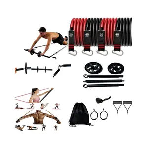 Kit a 3 sezioni per Pilates Bar con fasce di resistenza Pilates Bar per allenamento per gambe Hip waitstabdomen