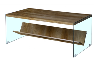 Bắc Âu hiện đại Bàn cà phê rõ ràng kính cường lực hàng đầu thiết kế hiện đại cho phòng khách quán cà phê - Product Image 2