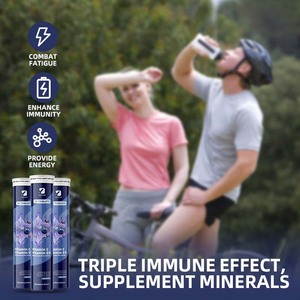 Tabletas Efervescentes con Sabor a Arándano, Electrolitos, <span class=keywords><strong>Vitamina</strong></span> <span class=keywords><strong>C</strong></span> y Zinc, Refuerzan la Inmunidad, Alivian la Fatiga, Suplemento Deportivo <span class=keywords><strong>para</strong></span> Adultos - Product Image 4