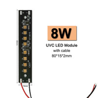 SMD3535 puce UVC bande lumineuse dc 24V 8W 265nm 275nm 285nm UVC LED PCB Module lampe pour la désinfection de l'eau
