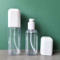 Flacon de parfum de luxe personnalisé 100 ml en PET blanc carré vide avec boîte d'emballage et bouchon à vis