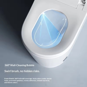 สุขภัณฑ์อัจฉริยะเซรามิกตามหลักสรีรศาสตร์ โถสุขภัณฑ์อัจฉริยะแบบตั้งพื้น โถสุขภัณฑ์อัตโนมัติอัจฉริยะ - Product Image 4