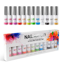 Vente en gros de kits de vernis à ongles en gel UV LED pour nail art, 6 couleurs, 12 couleurs, ensemble de peinture pastel platine
