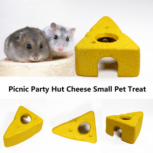 Juguete Triangular Amarillo para Animales Pequeños, en Forma de Queso, Casita de Plástico Ecológica para Hámsteres y Gerbillas - Product Image 2