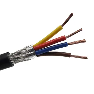 RVV RVVP 4 core power cable 1.5mm 2.5mm 4mm 6mm flexible shielded unshielded 16mm 24awg 16 sq mm 4core electrical wire