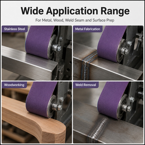 Rollo de lija abrasiva morada de 100mm*610mm, rollos de tela de esmeril para lijadora de tambor, pulido continuo de <span class=keywords><strong>metal</strong></span>, madera y automóviles - Product Image 4