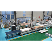 Machine intégrée de découpe, perçage et poinçonnage haut de gamme pour l'industrie 4.0, destinée aux usines de meubles, machine de nesting CNC pour panneaux
