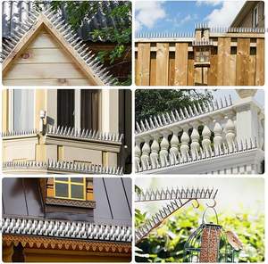 Barreaux <span class=keywords><strong>anti</strong></span>-escalade en acier inoxydable argenté, pointes <span class=keywords><strong>anti</strong></span>-oiseaux, écologiques, imperméables, taille personnalisée, pour usage extérieur sur arbres, clôtures, toitures - Product Image 4