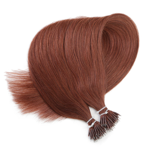 K.SWIGS 33# Auburn Nano Ring Hair <b>Extensions</b> 100% Virgin Human Hair Straight Cuticle Aligned No Tangle Reusable Bulk Wholesale - Product Image 5