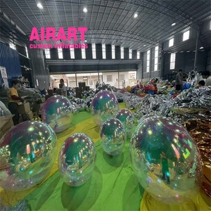 Esferas Inflables Gigantes Reflectantes para Centros de Mesa de Eventos, Bola de Espejo Plateada Inflable - Product Image 3