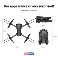 Drone électrique intelligent avec évitement d'obstacles, caméra 480P SD, double caméra, télécommande, design pliable, pour débutants, intérieur-extérieur