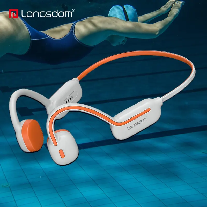 Nuovo arrivo Stereo Ipx8 impermeabile Mp3 32G orecchio aperto Bluetooth nuoto auricolare Sport cuffie a conduzione ossea Wireless