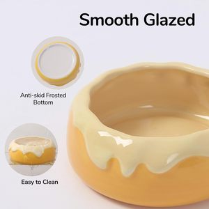 Tazón de comida para hámster Tafit, evita que se vuelque y se mueva, plato de comida de cerámica para hámsteres sirios, jerbos, Conejitos, animales pequeños - Product Image 2