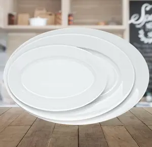 Cheap price factory direct white ceramic dinner plate for restaurant round plate