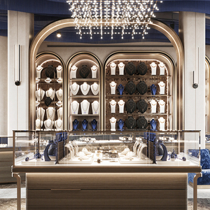 Tùy chỉnh đồ trang sức cửa hàng đồ nội thất LED chiếu sáng ý tưởng cho cửa hàng trang trí nội thất cửa hàng thiết kế - Product Image 2