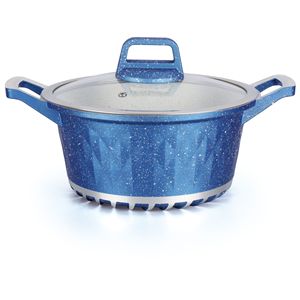 QueenTime Cookware Set 10 Piece Non Stick Diamond Style Oven Safe Casserole <b>Pots</b> With Lids For Stovetop And Oven Use - Product Image 3