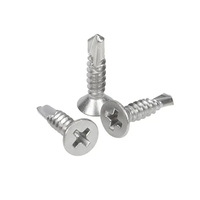 Vis auto-perceuse à empreinte cruciforme plate Ninggu SS410 M3.5/M4.2 fraisée avec finition unie