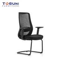 Chaise de bureau ergonomique moderne en maille, base en fer, haute capacité de charge, prix d'usine, vente en gros