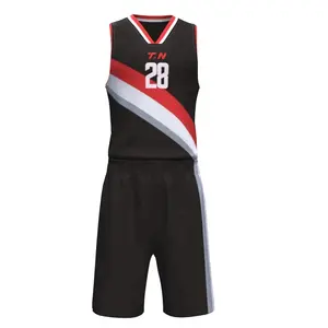 Personalizado equipe logotipo design costurado Jersey basquete roupas sublimação basquete uniforme