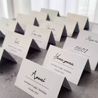 Carte de table personnalisée en papier, forme irrégulière, élégante, pour places réservées, menu de table pour restaurants, hôtels, fêtes