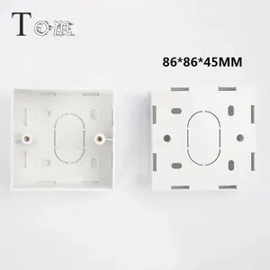 TOM-DK-02 1.77inch Junction bottom box 86*86*45mm UK desktop box 3.5MM screw hole uk type 86 Mount Back box