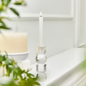 Nieuw Product Nordic Glass Kaarshouder Romantische Kaarslicht Diner Rekwisieten Transparante Kristallen Kaarshouder