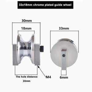 Soporte de polea de 33*18mm con orificio de fijación de 24 mm para arco de alambre trenzado cromado pulido HRC65 - Product Image 2