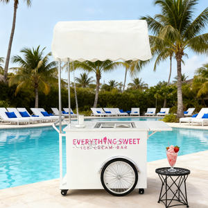 Camion-congélateur de présentation pour gelato, chariot de distribution extérieur pour crème glacée et produits alimentaires, chariot à pousser - Product Image 4