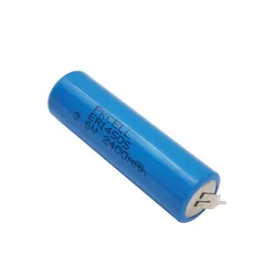 Первичная литиевая батарея 3,6 В, Размер AA, ER14505 ER14505H, 2400 мАч, 2700 мАч, с паяльной вкладкой