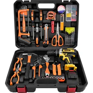 61 Stuks Heavy Duty Power Tools Combo Kit Snoerloze 21V Impact House Hold Power Tools Kit Elektrische Boor Handgereedschap