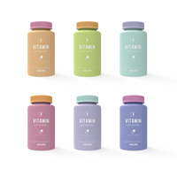 Emballage de bouteille Gummy Pot en plastique PET résistant aux enfants Bouteille d'épices Bouteille d'emballage de supplément Pot de stockage de vitamines au toucher doux