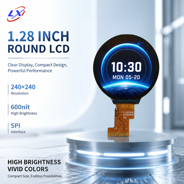 Round TFT LCD Display 240x240 Resolution SPI Interface 1.28 Inch Small Lcd Free View Wearable LCD Module Circle Screen