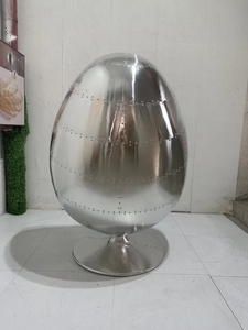 Sedia a Sfera in Pelle Dorata Stile Industriale Retrò, Resistente, per Arredamento Casa, Soggiorno e Ufficio - Product Image 6
