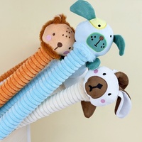 Jouet en peluche pour chien en forme d'éléphant et de girafe, écologique et luxueux, avec corde en coton, jouet interactif qui couine, pour un usage quotidien