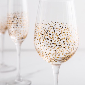 Ensemble <span class=keywords><strong>de</strong></span> verrerie à pois dorés, directement <span class=keywords><strong>de</strong></span> l'usine, verres à vin et à champagne sans <span class=keywords><strong>pied</strong></span> pour mariage, fête, bar à domicile, cocktail, décoration <span class=keywords><strong>de</strong></span> table - Product Image 3